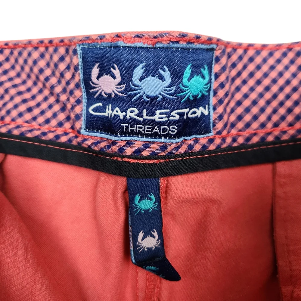 Charleston Threads Salmon Pink Chino Southern Beach Party Pant Mens Size 40x32